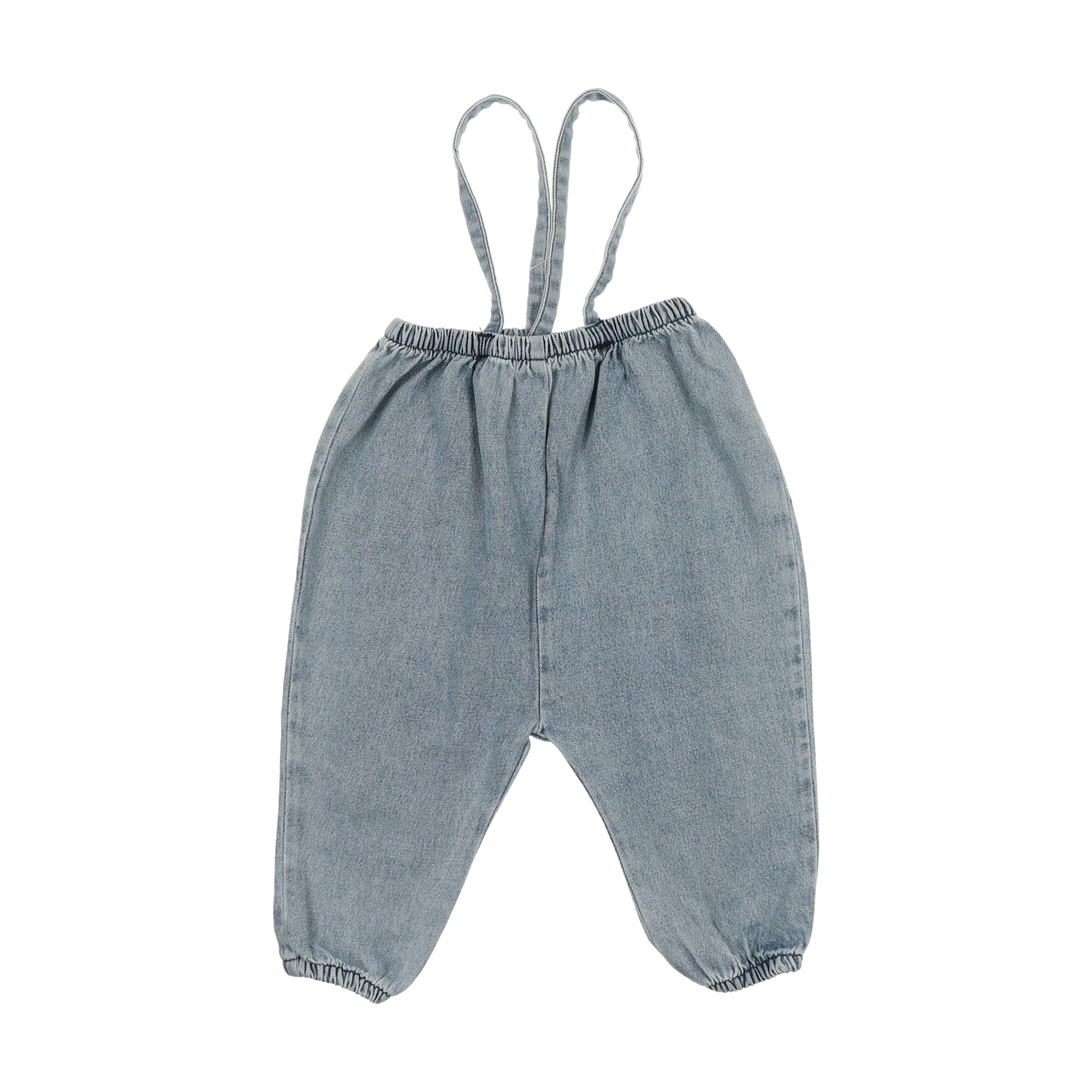 Denim Suspender Pants - Stonewash