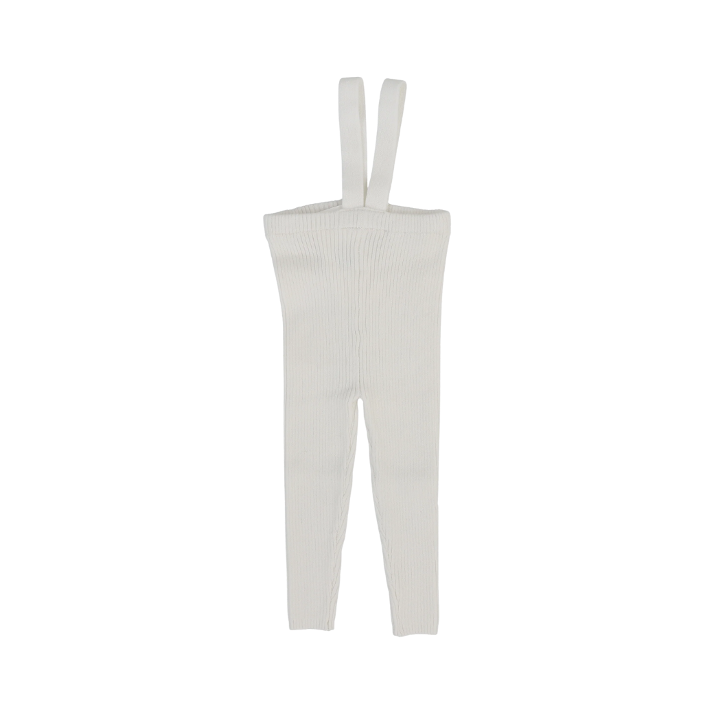 Knit Suspender Leggings - Off White