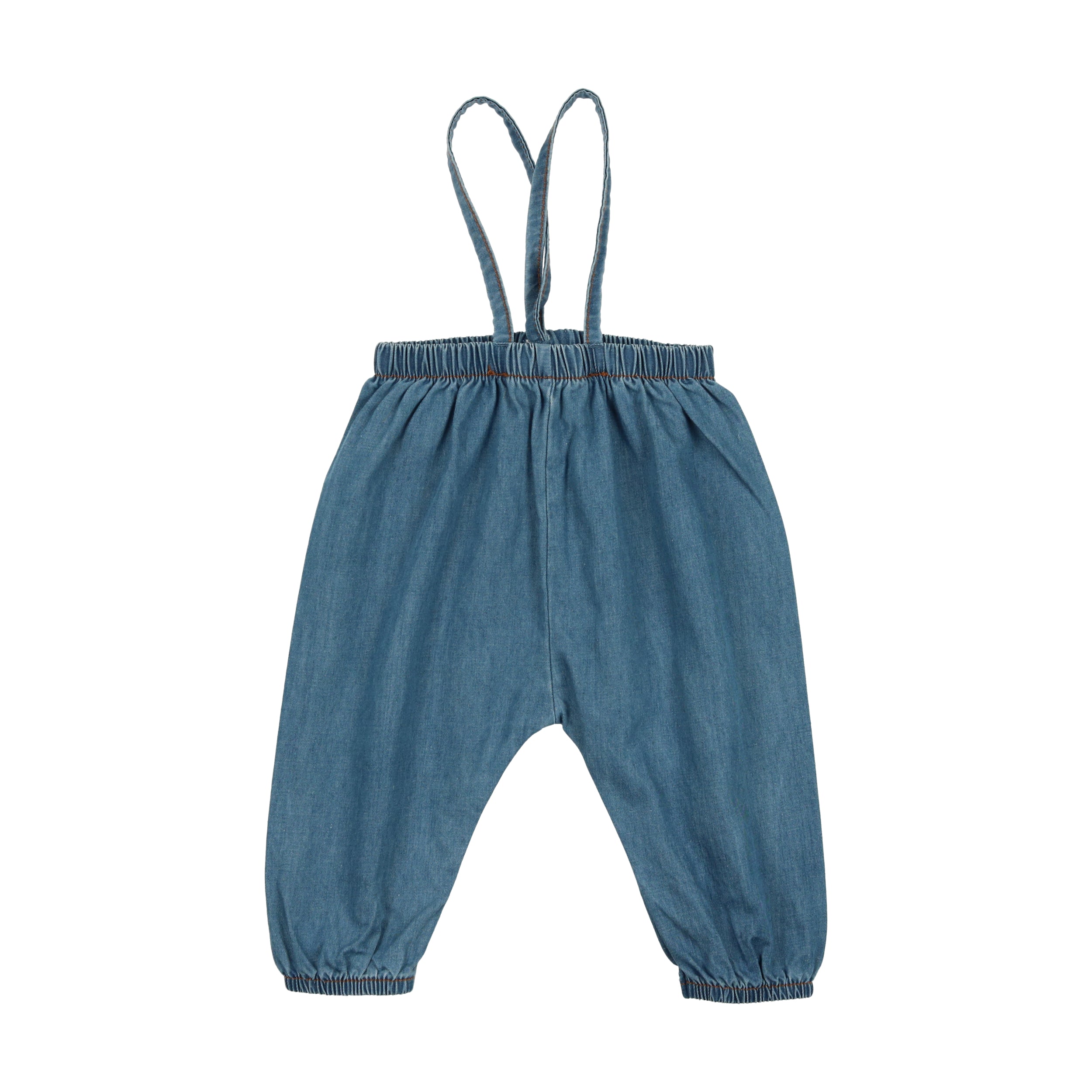 Denim Suspender Pants - Denim Tencel