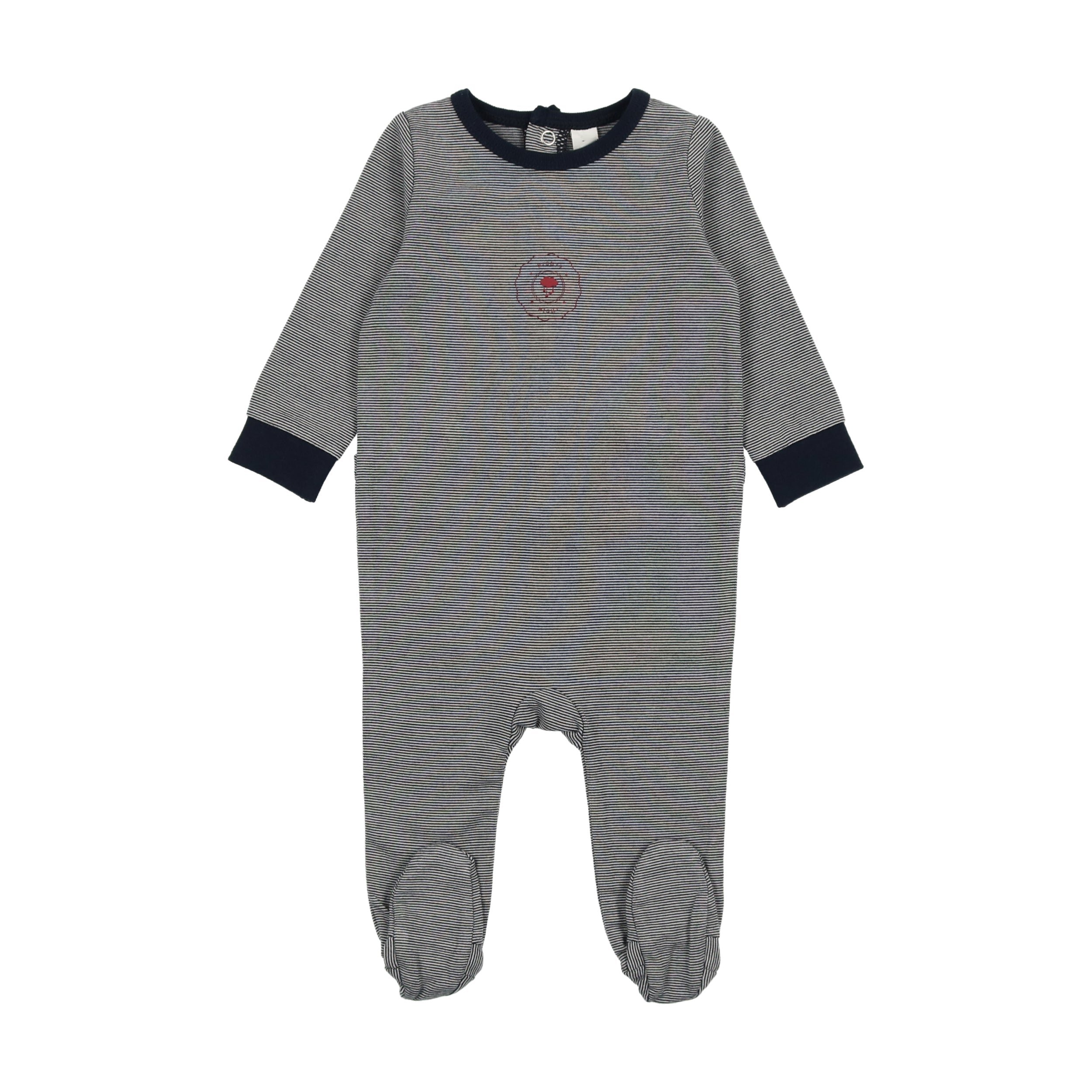 Lil Legs Striped Lounge Footie - Rosewood Lil Legs Striped Lounge Footie - Rosewood