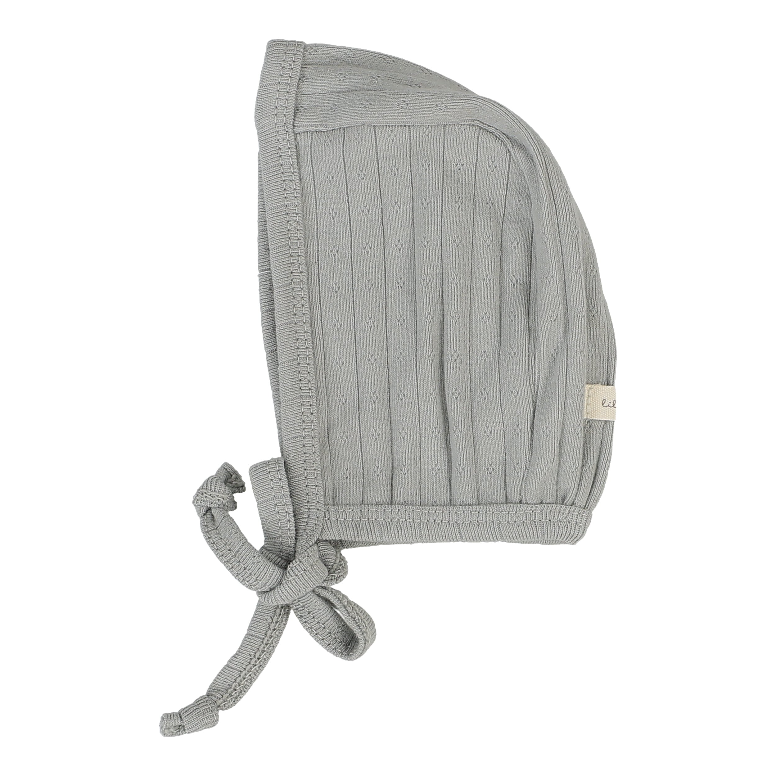 Fine Pointelle Bonnet - Light Blue