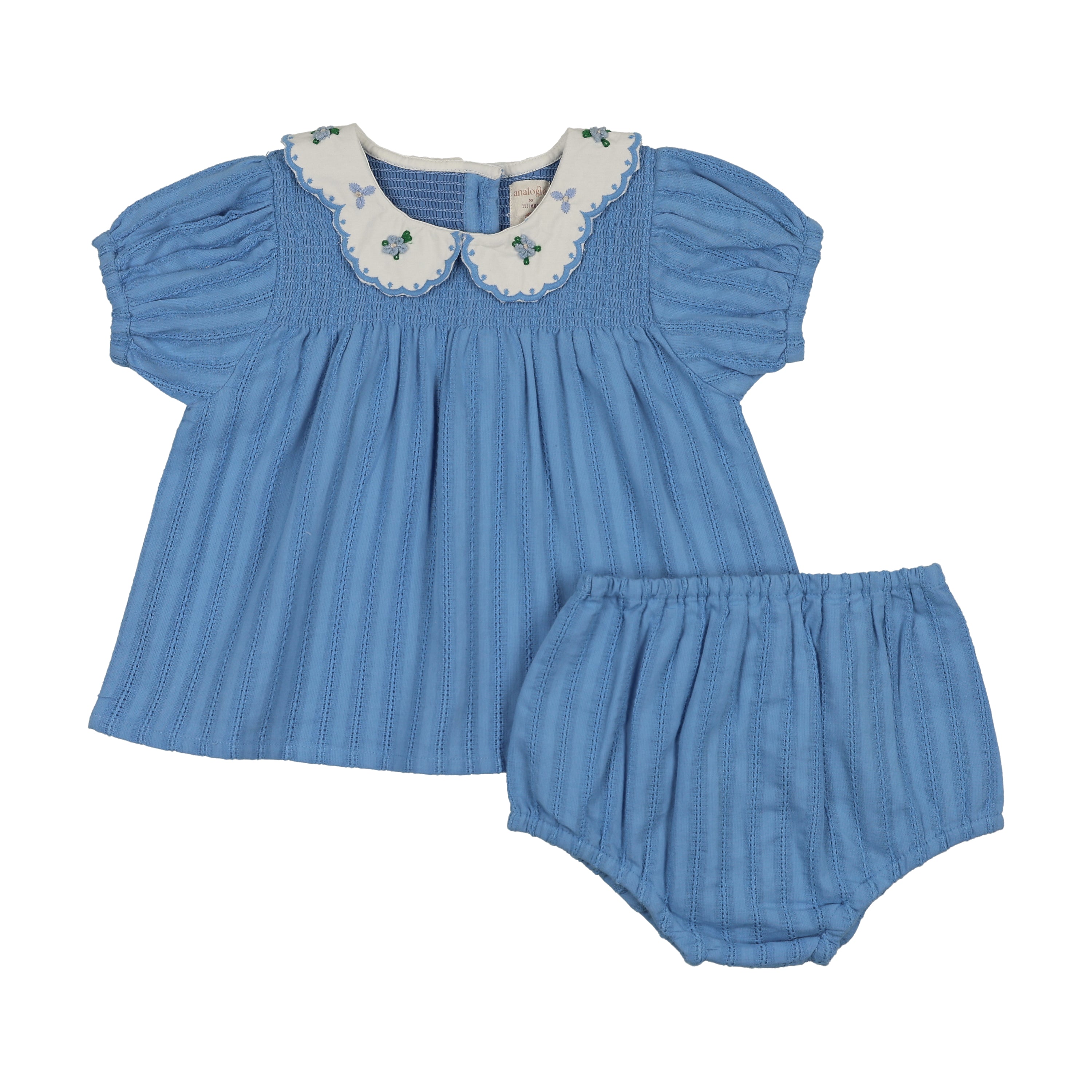 Smocked Set-Fresh Blue Lil Legs Baby Smocked Set-Fresh Blue Lil Legs Baby