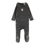 Contrast Footie-Black Wash Girl