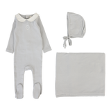 Emblem Embroidered Layette Set - Pale Blue