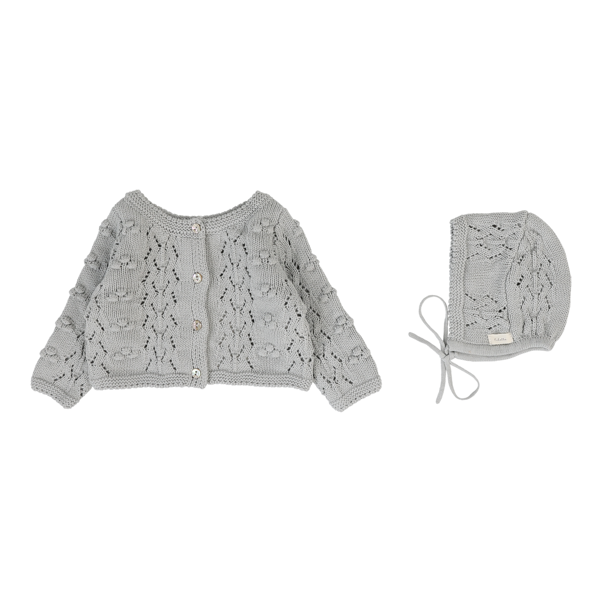 Popcorn Weave Cardigan Set - Light Blue – Lil Legs Baby