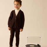 Grandpa Cardigan-Chocolate Brown