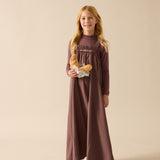Embroidered Maxi Mockneck Set-Vintage Purple