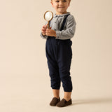 Boys Long Romper-Chocolate Brown