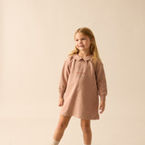 Cafe Girls Sweatshirt Dress-Dried Rose