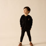 Velour Crest Lounge Set-Black