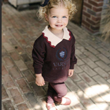 Fan Club Girls Sweatshirt Set-Plum/Cream