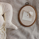 Bitsy floral footie-cream/oat