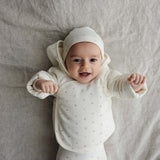 Padded bitsy floral jacket-cream/oat