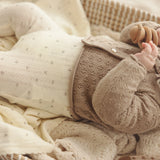 Knit Pointelle Cardigan - Taupe
