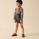 Boys Overall Shorts-Mid Grey