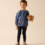 Patch Boy Sweatshirt-Dried Green