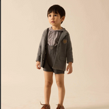 Crest Knit Blazer-Mid Grey