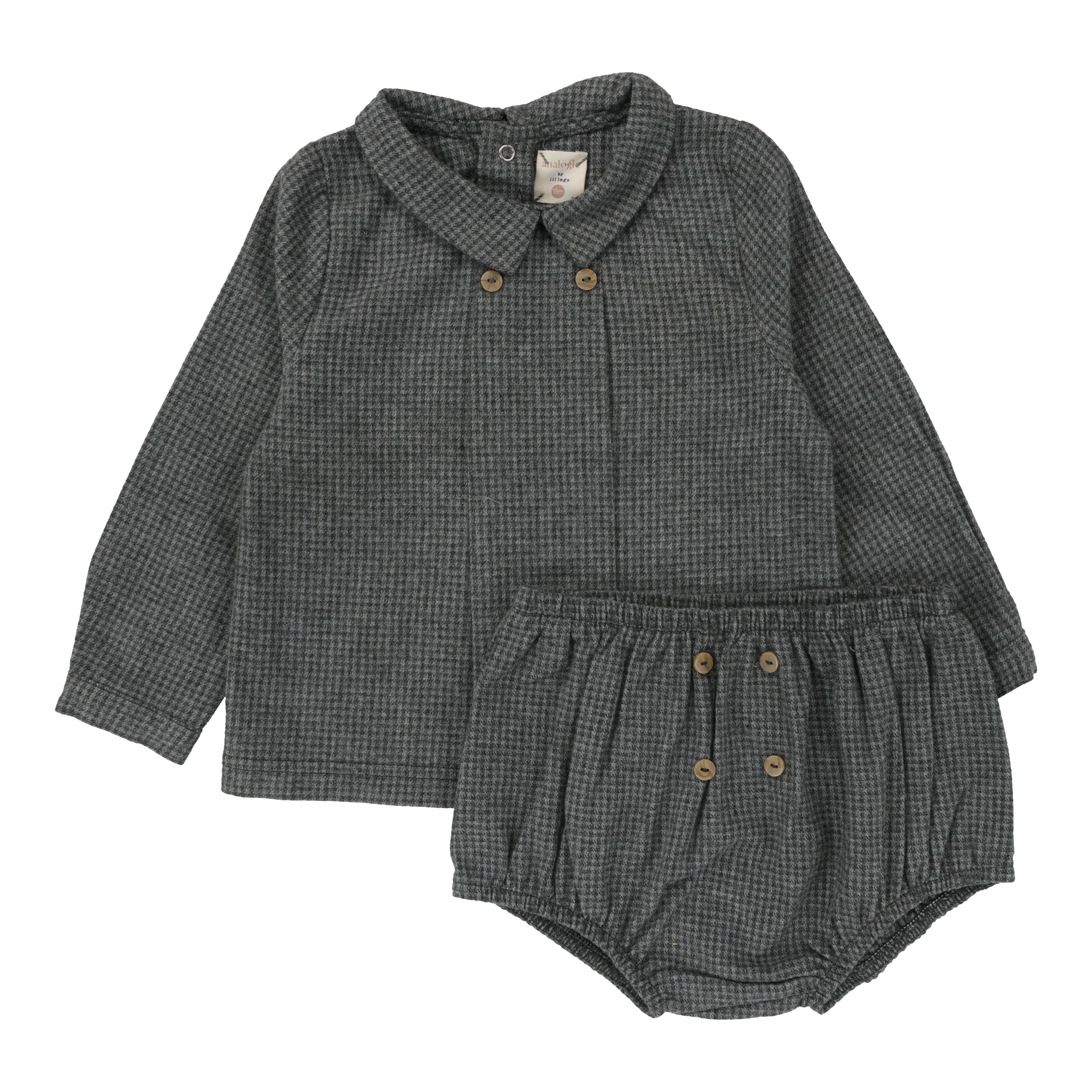 Lil Legs Toddler Boys Set - Grey Houndstooth Lil Legs Toddler Boys Set - Grey Houndstooth