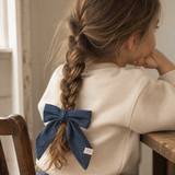 Denim Day Bow Clip-Blue Denim
