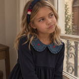 Denim Day Headband-Navy Tulip