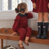 Denim Day Mini Bow Clip-Navy Tulip