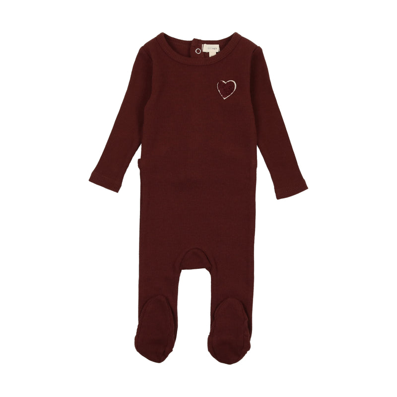 Heart Applique Footie
