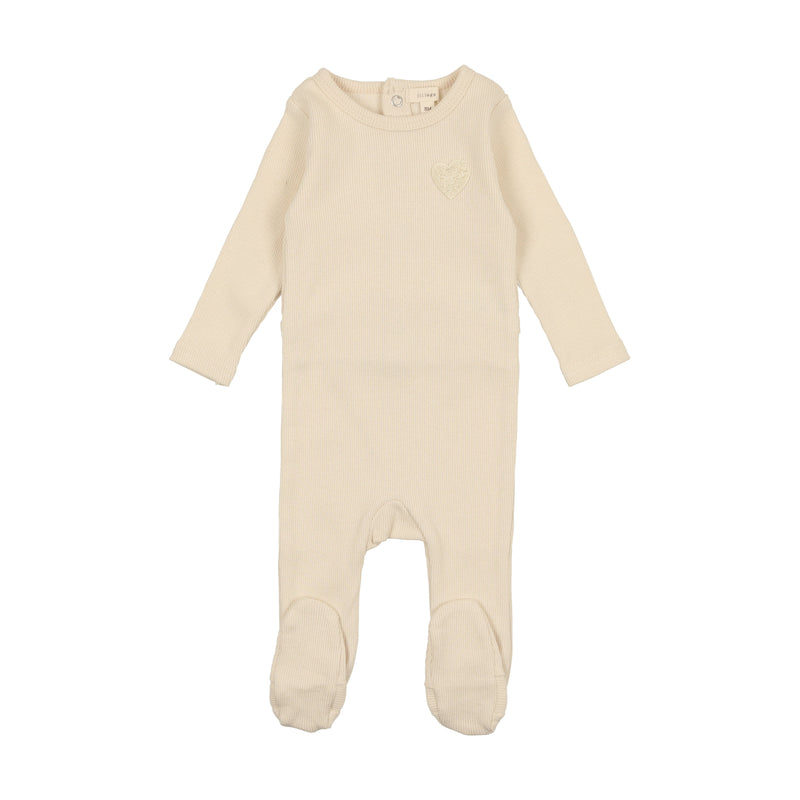 Heart Applique Footie