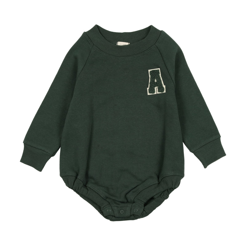 Applique Sweatshirt Romper