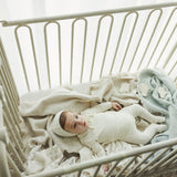 Fine Pointelle Collar Layette Set - Cream Peter Pan