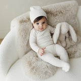 Dotted Footie Set - Cream/Pink