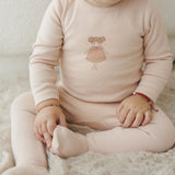 Graphic Footie Set - Dusty Pink