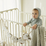 Fine Pointelle Collar Footie - Light Blue Peter Pan