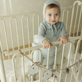 Fine Pointelle Collar Layette Set - Light Blue Peter Pan