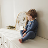 Bear Applique Lounge Set  - Slate