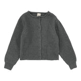 Knit Cardigan-Mid Grey