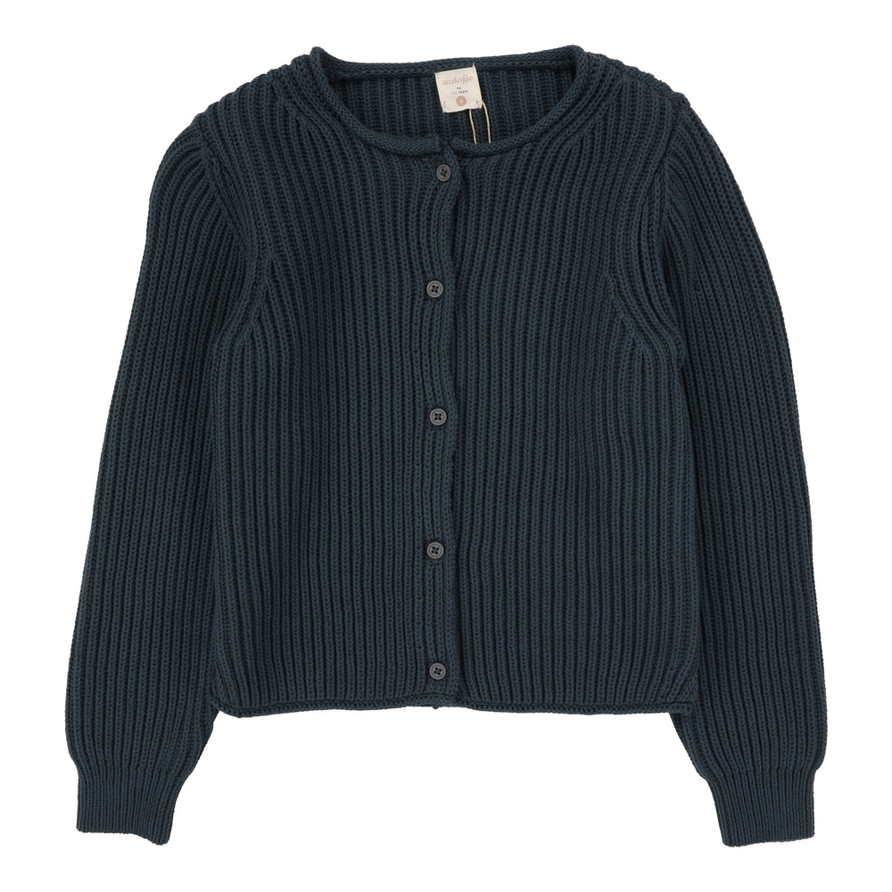 Knit Cardigan-Slate