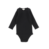 Ribbed Crewneck Onesie - Black