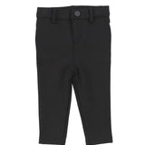 Basic Boys Knit Stretch Pants Without Seam - Black
