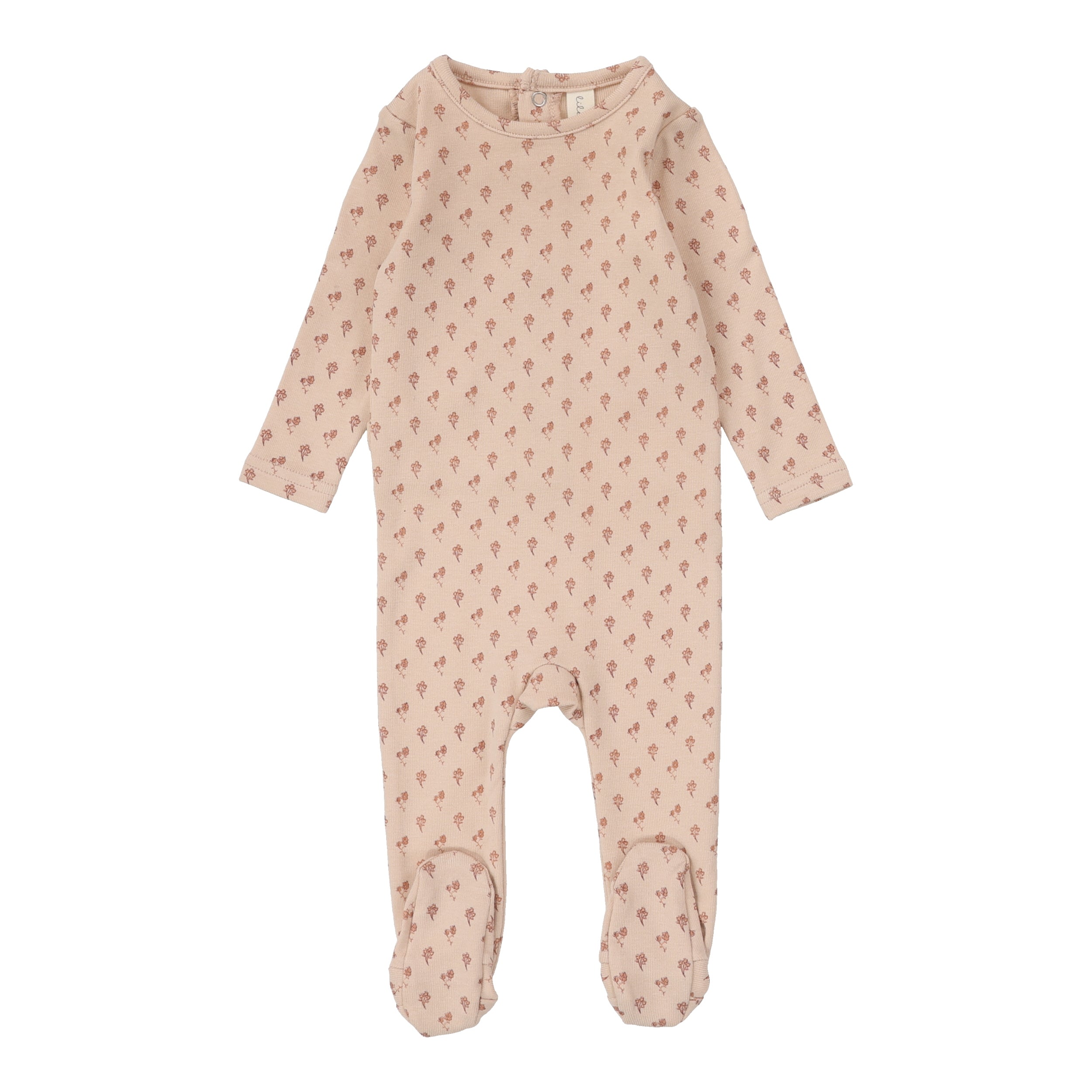 Ballard Print Footie - Dusty Pink