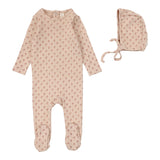 Ballard Print Footie Set - Dusty Pink