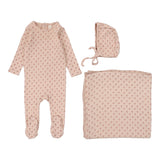 Ballard Print Layette Set - Dusty Pink