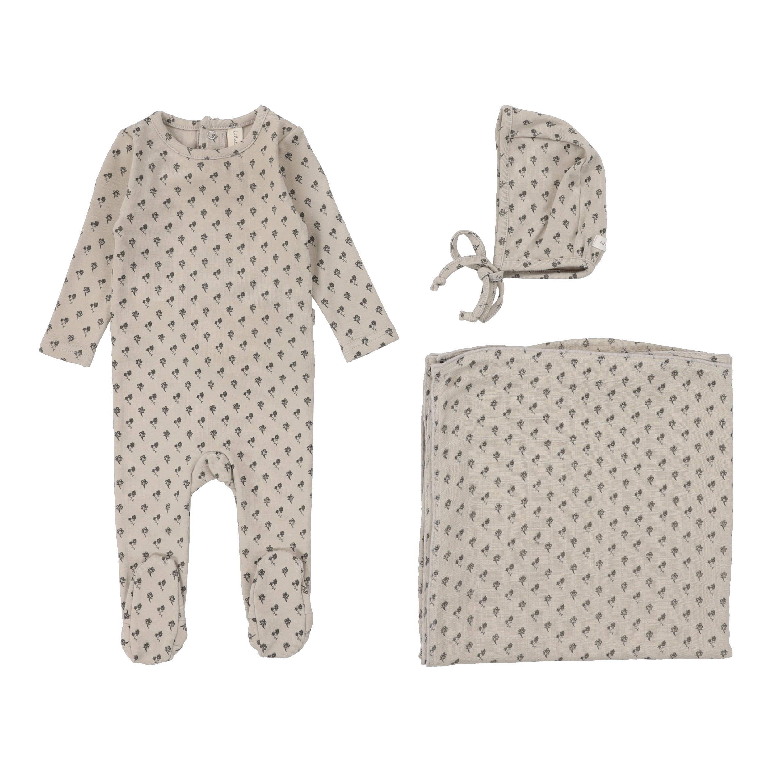 Ballard Print Layette Set - Oat