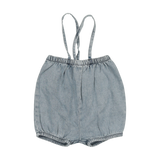 Bubble Suspender Shorts - Stone Wash