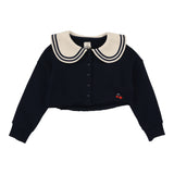 Sweatshirt Cardigan-Navy