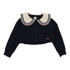 Sweatshirt Cardigan-Navy
