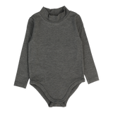 Bamboo Mockneck Onesie-Mid Grey