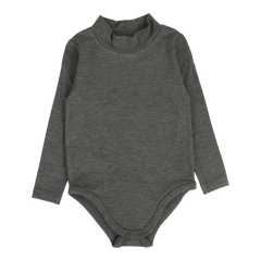 Bamboo Mockneck Onesie-Mid Grey