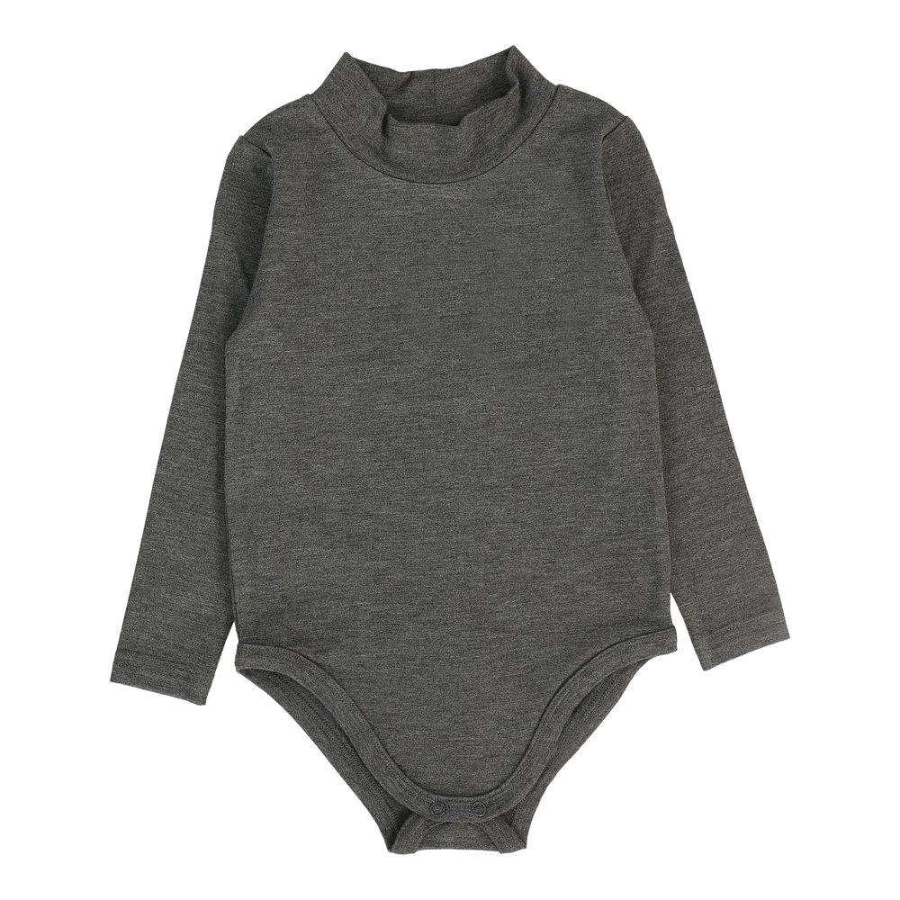 Bamboo Mockneck Onesie-Mid Grey