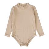 Bamboo Mockneck Onesie-Oat