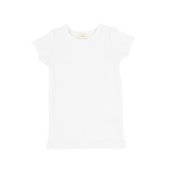 Basic Ribbed Short Sleeve Tee - White